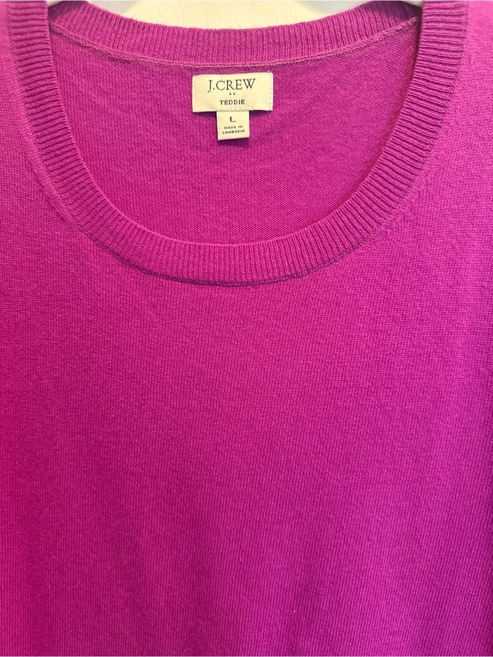 J. Crew Fuchsia Crewneck Sweater